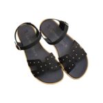 Sandalia Barefoot 1577 Suede Negro tachuelas Coqueflex